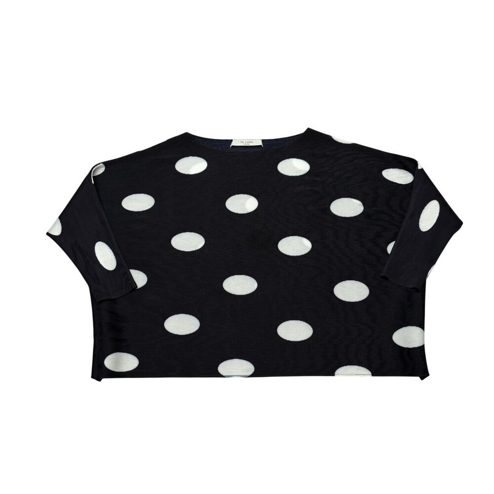 La Robe Boutique Polka Dot Pleated Top Women's One Size Indie Oversized